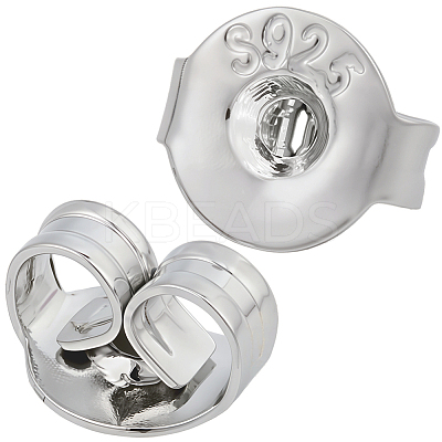 40 Pairs 925 Sterling Silver Ear Nuts STER-BBC0008-63-1