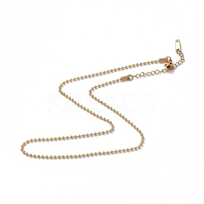 Ion Plating(IP) 304 Stainless Steel Ball Chain Necklace for Men Women NJEW-K245-017E-1