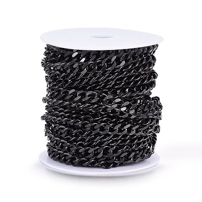 304 Stainless Steel Cuban Link Chains CHS-H020-06B-1