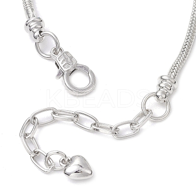 Alloy Snake Chain Charms Bracelets BJEW-JB11448-01-1