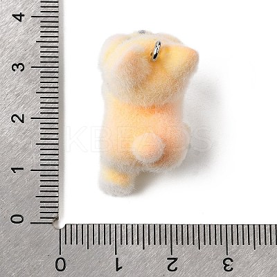 Flocking Opaque Resin Pendants RESI-G123-01I-1
