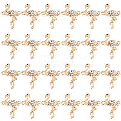 50Pcs Alloy Jet and Crystal Rhinestone Connector Charms FIND-DC0002-57-1