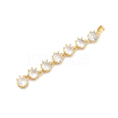 Brass Micro Pave Cubic Zirconia Big Pendants KK-A285-05G-1