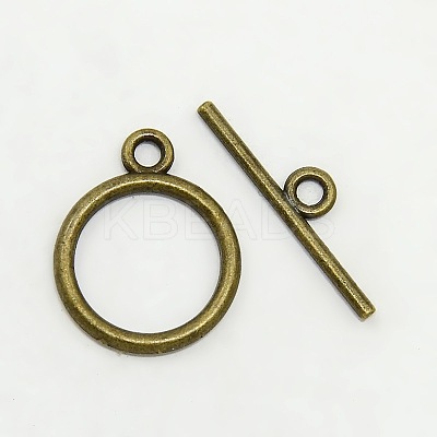 Tibetan Style Toggle Clasps TIBEP-A12208-AB-FF-1