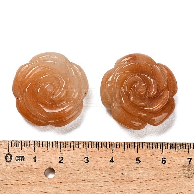 Natural Red Aventurine Carved Pendants G-Z088-01B-1