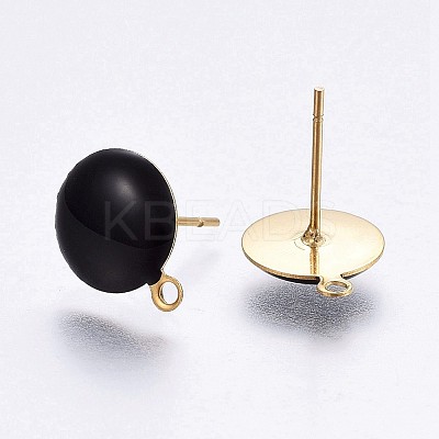 Ion Plating(IP) 304 Stainless Steel Stud Earring Findings LS-X-STAS-P203-A02-02-1