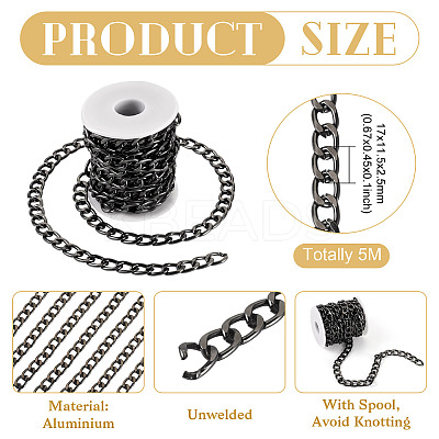 5M Oxidation Aluminum Cuban Link Chains CHA-TA0001-32-1