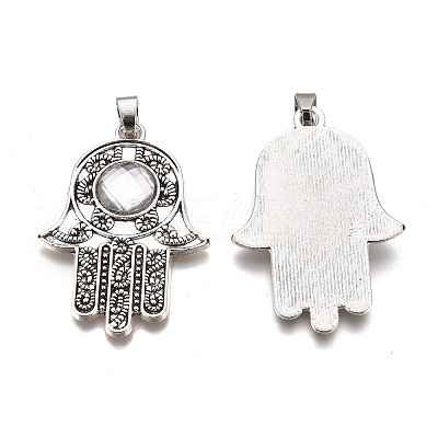 Tibetan Style Alloy Pendants PALLOY-M191-01AS-RS-1
