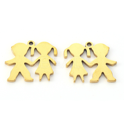 PVD Vacuum Plating 304 Stainless Steel Charms STAS-N092-81G-1