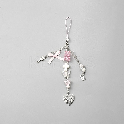 Resin Beaded Mobile Phone Strap for Women Girls AJEW-WH20006-201-1