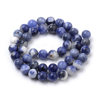 Natural South Africa Sodalite Beads Strands X-G-S259-35-6mm-1