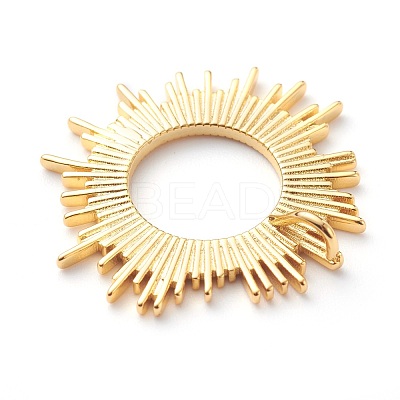 Brass Solar Eclipse Pendants KK-Z010-25G-1