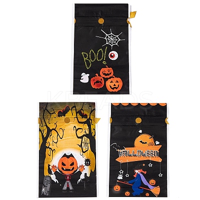 50Pcs Rectangle Halloween Candy Plastic Bags ABAG-U001-01J-1