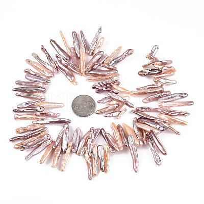 Natural Baroque Pearl Keshi Pearl Beads Strands PEAR-S020-E04-1