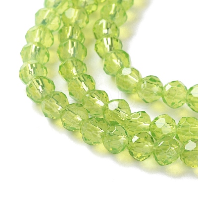 Baking Paint Transparent Glass Beads Strands DGLA-A034-J4MM-D07-1