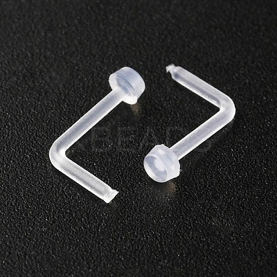 Acrylic L-Shaped Nose Ring AJEW-YW0001-06G-1