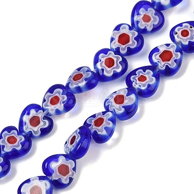 Handmade Millefiori Lampwork Beads Strands LAMP-G166-15A-1