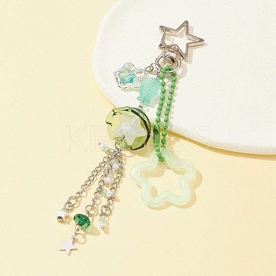 Acrylic & Glass Pendant Keychains KEYC-FZ00003-1