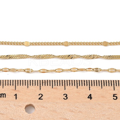 304 Stainless Steel 3 Layer Chain Necklaces for Women NJEW-Q027-01G-1