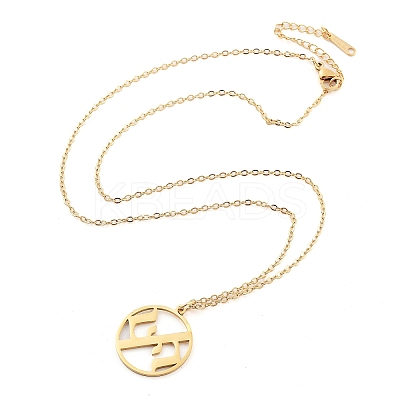 304 Stainless Steel Pendant Necklaces LS-NJEW-P306-01G-1