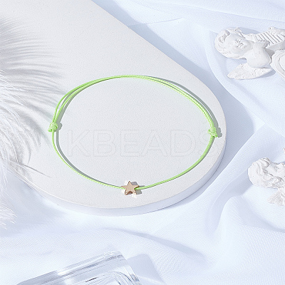 1Pc Adjustable Waxed Cord Bracelets BJEW-LP0002-41E-1