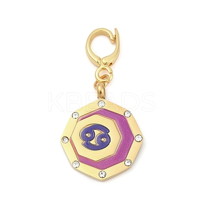 304 Stainless Steel Enamel Pendant Decoration STAS-S168-01G-04-1