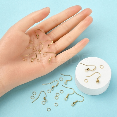 50Pcs 5 Style 304 Stainless Steel Earring Hooks STAS-YW0001-23-1