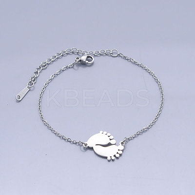 Jewelry Tarnish Resistant 201 Stainless Steel Link Bracelets BJEW-T011-JN505-1-1