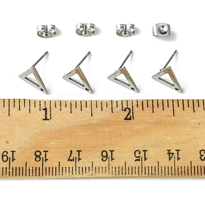 10Pcs 201 Stainless Steel Stud Earring Findings with Hole EJEW-FS0001-14A-1