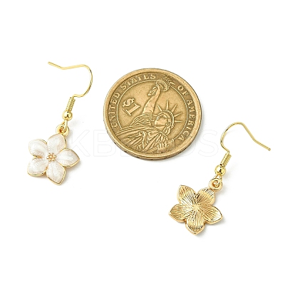 Flower Alloy Enamel Dangle Earrings for Women EJEW-JE06156-1