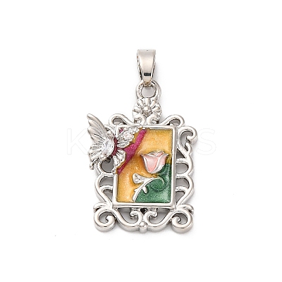 Brass Enamel Pendants KK-S502-10P-1