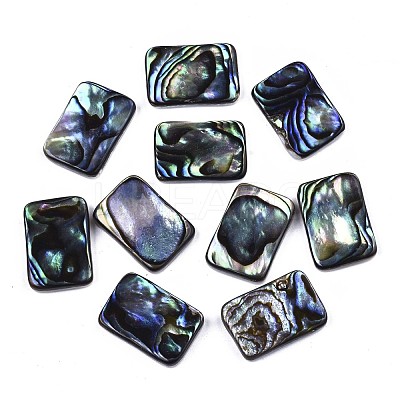 Natural Abalone Shell/Paua Shell Cabochons SSHEL-N034-76B-01-1