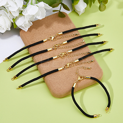 10Pcs Nylon Cords Bracelet Makings Fit for Connector Charms AJEW-DC0001-90-1