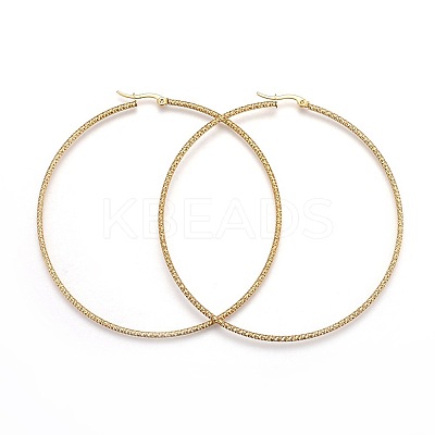 304 Stainless Steel Big Hoop Earrings X-EJEW-F188-24G-F-1