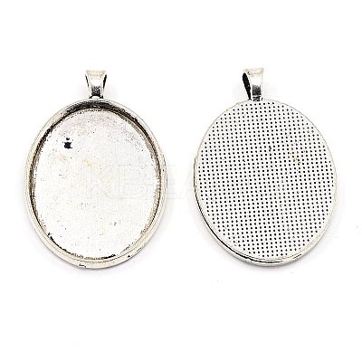 Alloy Pendant Cabochon Settings LS-PALLOY-2422-AS-LF-1