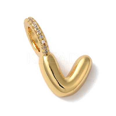 Brass Micro Pave Cubic Zirconia Pendants KK-K345-13V-G-1