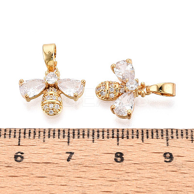 Brass Micro Pave Cubic Zirconia Charms KK-N272-10G-1