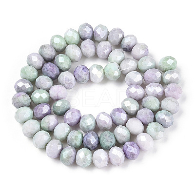 Ombre Effect Dyed Glass Beads Strands X-GLAA-C023-02B-A-1