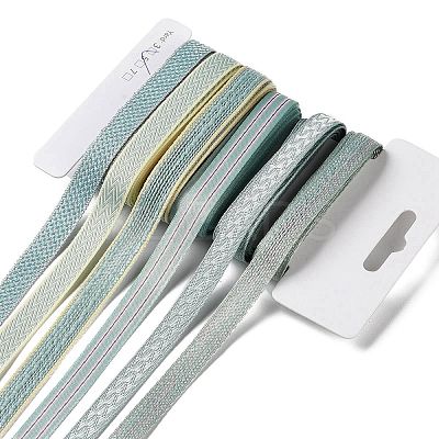 18 Yards 6 Styles Polyester Ribbon SRIB-Q022-F05-1