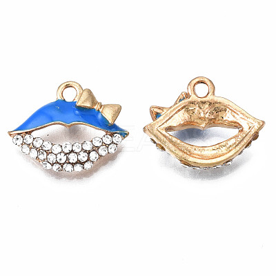 Rack Plating Alloy Enamel Pendants ENAM-T011-121A-1