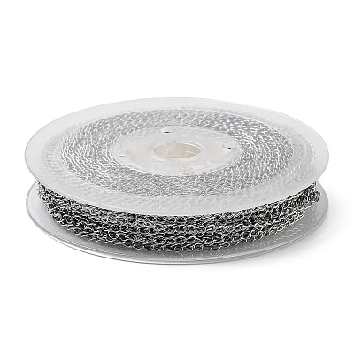 Tarnish Resistant 304 Stainless Steel Rolo Chains STAS-M032-42P-3mm-1