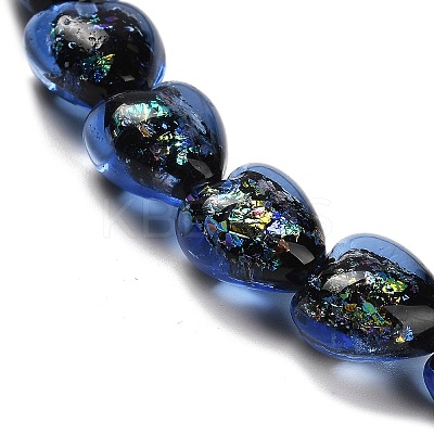 Handmade Dichroic Foil Glass Beads Strands DICH-U001-03I-1