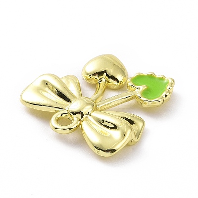 Rack Plating Alloy Enamel Pendants PALLOY-D007-05-1