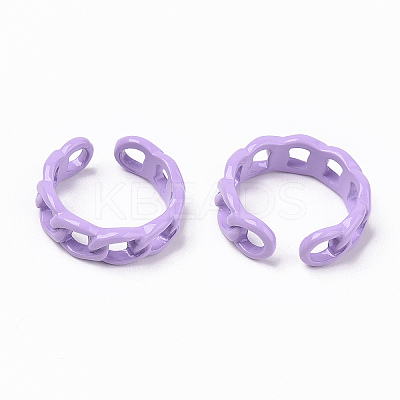 Spray Painted Alloy Cuff Rings X-RJEW-T011-29C-RS-1