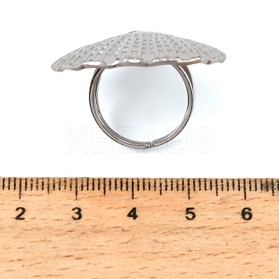 304 Stainless Steel Cuff Open Rings for Women SA-CBAF040-10P-1