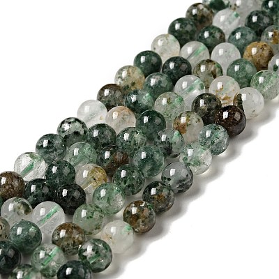 Natural Fuchsite Beads Strands G-K285-40A-1-1