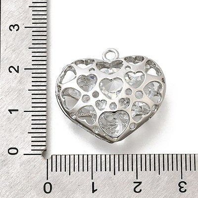 Brass with Cubic Zirconia Pendants KK-E792-30P-02-1