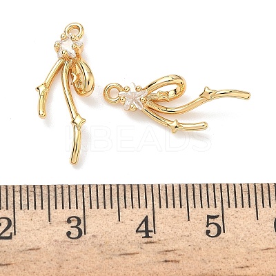 Brass Micro Pave Cubic Zirconia Pendants KK-A281-21G-01-1