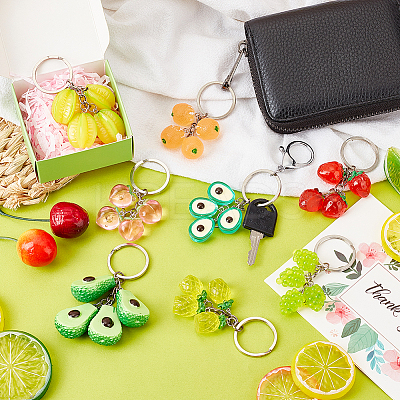 Fruit Resin Pendant Keychains KEYC-AB00044-1