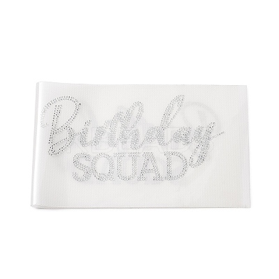 Word Birthday Squad Hotfix Rhinestone DIY-XCP0002-24-1